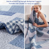 Grey Blue Plaid Patchwork