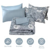 White Floral (Blue)