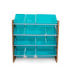 Natural Wood/Aqua