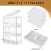 Clear-3pack With 3 Lids No Wheels