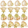 Champagne Crystal and Satin Brass Base