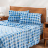Classic Snoopy Buffalo Plaid Blue Tonal