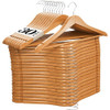 Home-it 30 Pack Natural Wood Solid Wood Clothes Hangers, Coat Hanger