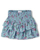 Blue Floral Smocked