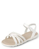 White Glitter Crisscross