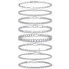 8pcs Bracelets Set-Cross Cuban Link Figaro Paperclip
