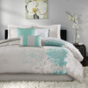 Floral Grey/Aqua