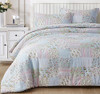 Blue Floral Candy Stripe