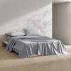 Washed Percale Steel Blue