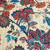 Blue Red Floral Leaves