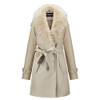 Beige With Fur Collar&lined