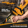 Yellow 12" Electric Chainsaw Cordless+2 Batteries
