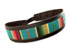 Whiskey Brown With Turquoise Fabric