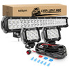 126W Light +2Pcs 18W LED Pods +Wiring Harness