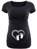 Black-heart and Foot Maternity T-shirt Black-heart and Foot Maternity T-shirt