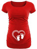 Red - Heart and Foot Maternity T-shirt Red - Heart and Foot Maternity T-shirt