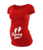 Red - Coming Soon Maternity T-shirt Red - Coming Soon Maternity T-shirt