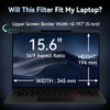 Black monitor privacy screen