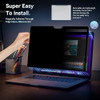 Black macbook privacy screen