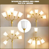 Gold;5 White lampshade