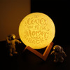 Engraved moon lamp