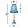 Teal Shade Stacked Glass
