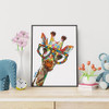Giraffe Handpainted Framed Giraffe Handpainted Framed