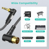 90° 3.5mm to 90° MIDI Cable Black
