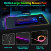 RGB Gaming Mouse Pad with LED Cable
