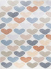 Ivory/Blue/Orange Hearts Ivory/Blue/Orange Hearts