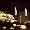 Short White taper candle 2 pcs