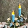 2pc short blue wax candles