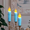 2pc short blue wax candles