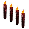 Burgundy long wax candle 4pcs