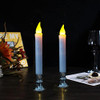 Silver color holder taper candles