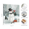Snowman With Cardinal