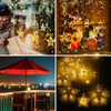 Warm White Star Curtain Lights