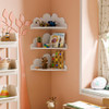 3-tier White Cloud Corner Shelf