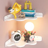 2-tier White Cloud Corner Shelf