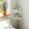 2-tier White Cloud Corner Shelf