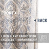 Damask | Blue on Beige