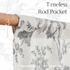 B Floral | Grey on Beige