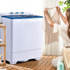 Compact Washer for Home Dorm Apartment (Blue+White)
