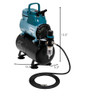 1/6 Hp Powerful Cool Running Compressor W/Air Tank