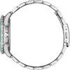 Silver-Tone Bracelet & Black/Green Dial