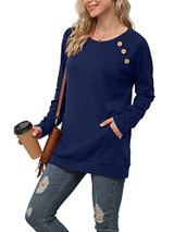 Button-up Navy Blue