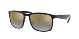 Black/Polarized Blue Mirrored Gold Gradient