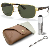 Polished Arista Gold Frame | G-15 Green Lens
