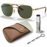 Polished Arista Gold Frame | Green Lens