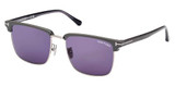 Shiny Dark Ruthenium | Blue Lens